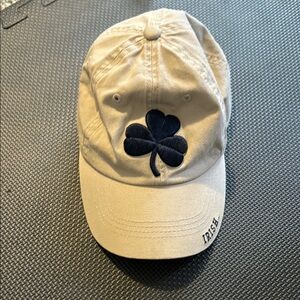 Beige Cap with Navy Shamrock